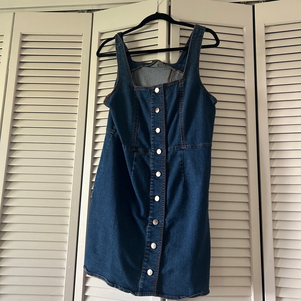 Denim Button-Down Dress